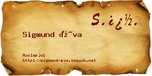 Sigmund Éva névjegykártya