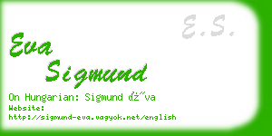 eva sigmund business card